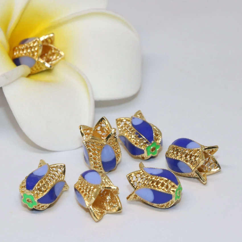 Vintage style 9*12mm high quality gold plated flower cloisonne elegant accessories spacers beads jewelry making 5pcs B2386
Vintage style 9*12mm high quality gold plated flower cloisonne elegant accessories spacers beads jewelry making 5pcs B2386