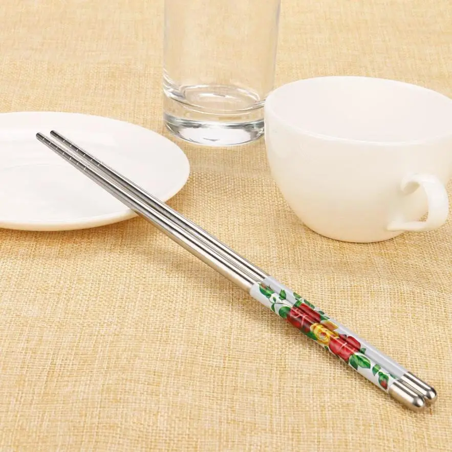 New Fashion Chinese Style Length White Vine Pattern Stainless Steel Chopsticks Pair New Hot Sale High Quality Top *741
New Fashion Chinese Style Length White Vine Pattern Stainless Steel Chopsticks Pair New Hot Sale High Quality Top *741