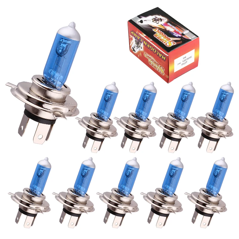 10pcs H4 100W 24V Halogen Car Headlight Bulbs High Power Lamp Car Lights Auto Headlamp 5000K White
10pcs H4 100W 24V Halogen Car Headlight Bulbs High Power Lamp Car Lights Auto Headlamp 5000K White