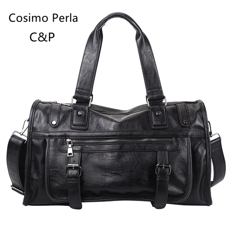 European FASHION Men Leather Travel Bags Hand Luggage Large Size Duffel Crossbody Bags Black Soft PU Male Weekend Bag Suitcase
European FASHION Men Leather Travel Bags Hand Luggage Large Size Duffel Crossbody Bags Black Soft PU Male Weekend Bag Suitcase