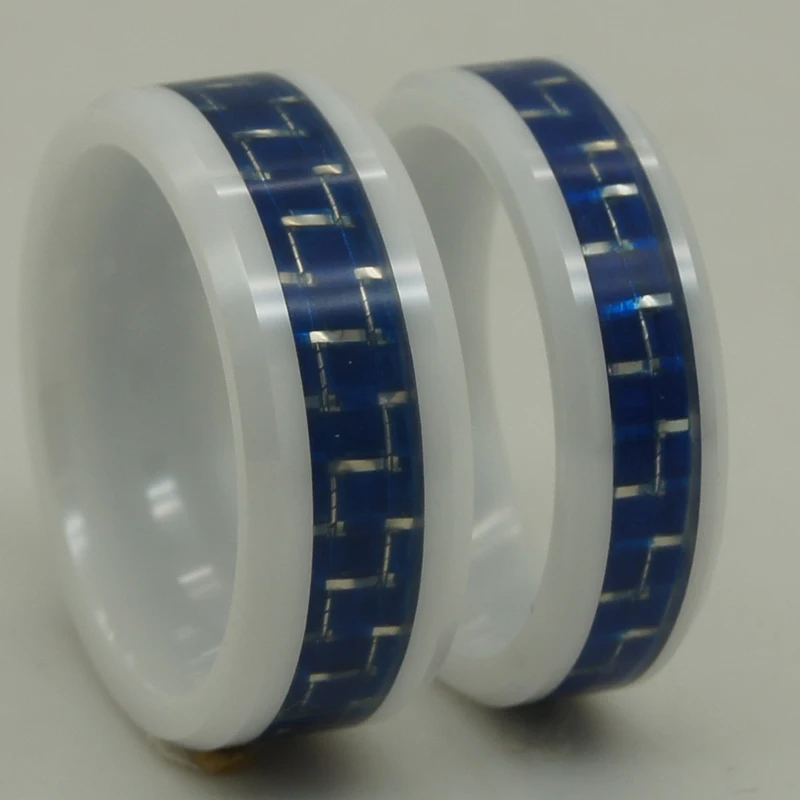 couple pair lover men/women 6/8mm width blue carbon fiber white ceramic ring 1pc
couple pair lover men/women 6/8mm width blue carbon fiber white ceramic ring 1pc