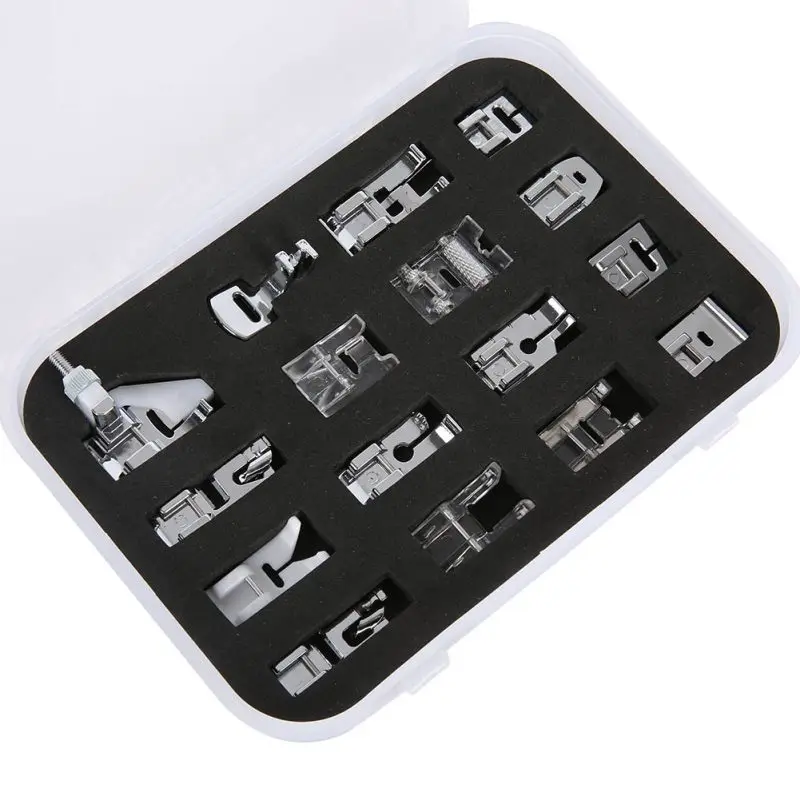 

Sewing Machine Accessories Presser Foot Set Hem Foot for Brother Singer Janome 16Pcs