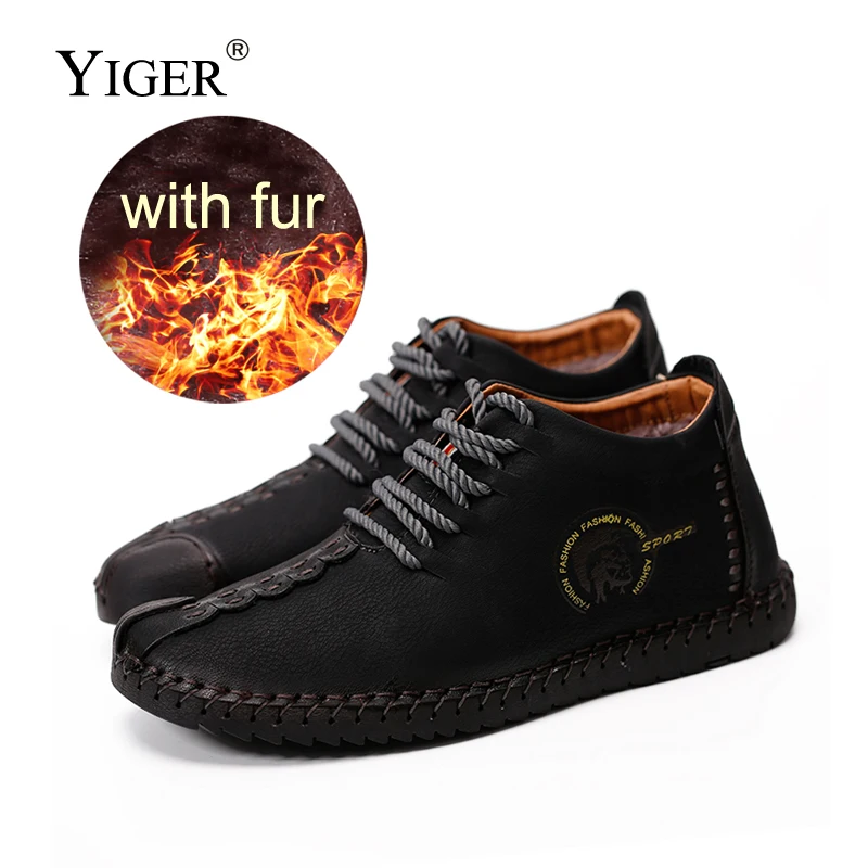 YIGER New Men's Cotton shoes Warm winter with fur Lace-up Men Casual Shoes Large Size 38-47 Leisure shoes male snow boots 0191
YIGER New Men's Cotton shoes Warm winter with fur Lace-up Men Casual Shoes Large Size 38-47 Leisure shoes male snow boots 0191
