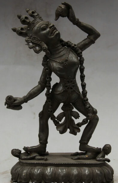 11 unch Tibet Black Bronze Buddhism Tantra Vajrayogini Vajravarahi Goddess Statue
11 unch Tibet Black Bronze Buddhism Tantra Vajrayogini Vajravarahi Goddess Statue