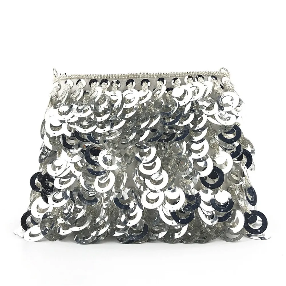 Women Evening Clutch Bag handmade Sequin Clutch Female Crystal Day Clutch Wedding Purse Party Banquet Black/Silver Pearl Chain 3
Women Evening Clutch Bag handmade Sequin Clutch Female Crystal Day Clutch Wedding Purse Party Banquet Black/Silver Pearl Chain 3