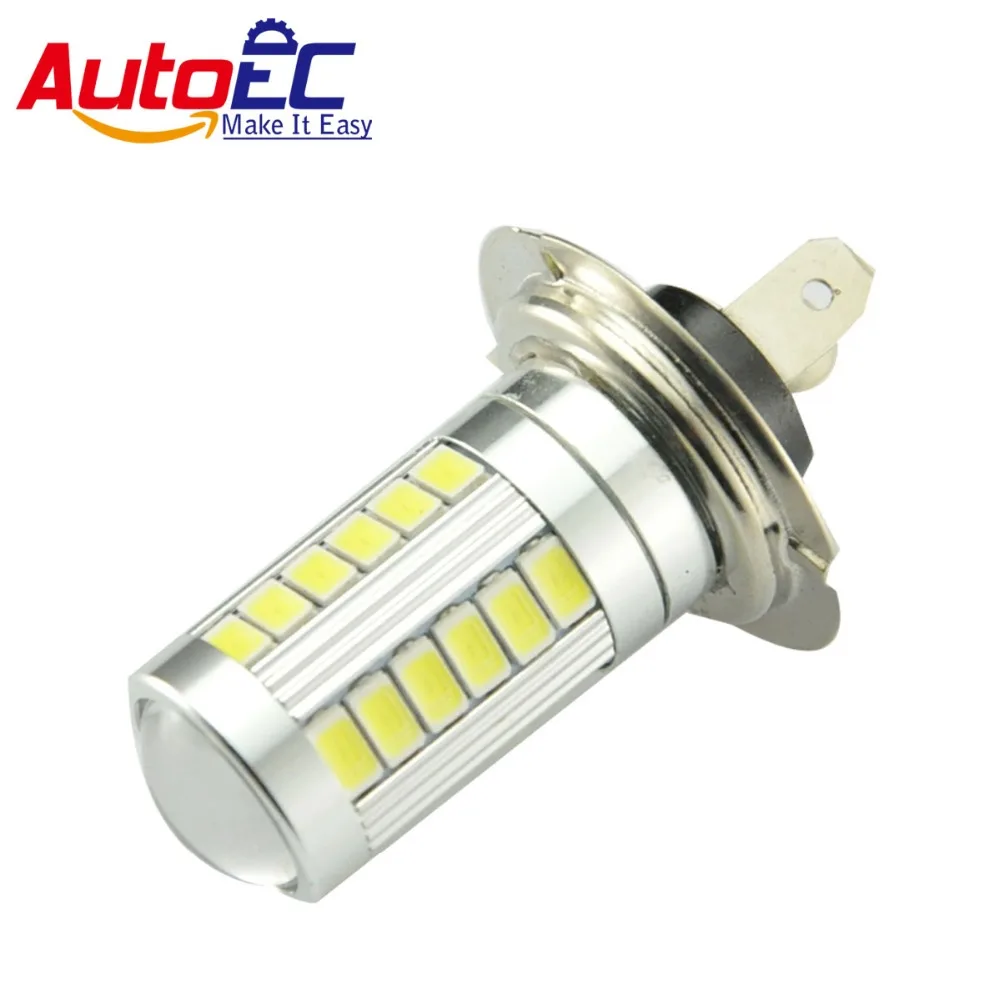 

AutoEC 2pcs H7 5630 5730 33 SMD 6000k led fog Light DRL Daytime Running Lamp high power automobiles bulb white DC12V #LJ41