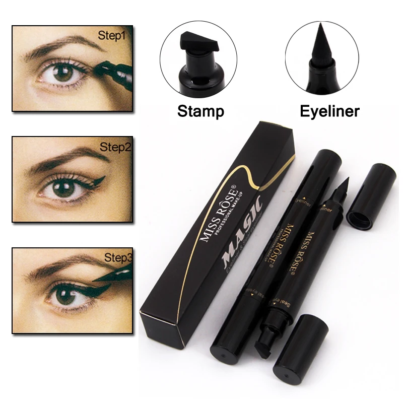 MISS ROSE Double-end Waterproof Liquid Eye Liner Pencils Smooth Pigments Long-lasting Black Eyeliner Stamp Professional Makeup
MISS ROSE Double-end Waterproof Liquid Eye Liner Pencils Smooth Pigments Long-lasting Black Eyeliner Stamp Professional Makeup