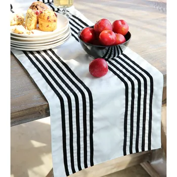 DUNXDECO Table Runner Cotton Blend Tablecloth Bar Store Party Wedding Decoration Fabric Cover Elegant Modern White Black Strip
DUNXDECO Table Runner Cotton Blend Tablecloth Bar Store Party Wedding Decoration Fabric Cover Elegant Modern White Black Strip