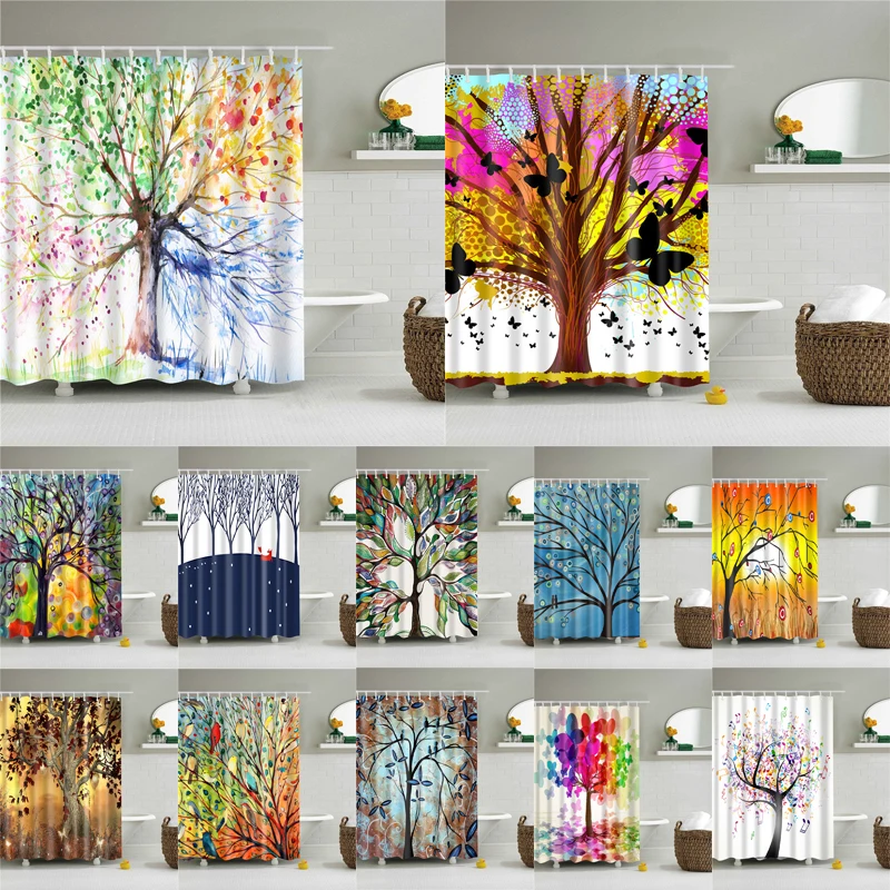Abstract Tree Pattern Washable Multichoice Lot Bath Screen Accessories for Home Decoration 12 Hooks Bathroom Shower Curtain
Abstract Tree Pattern Washable Multichoice Lot Bath Screen Accessories for Home Decoration 12 Hooks Bathroom Shower Curtain