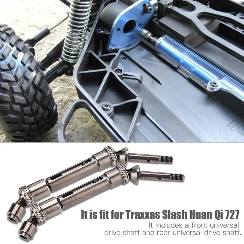 2pcs Front Rear Universal Drive Shaft CVD 115-140mm High-grade metal RC Part for Traxxas Slash 4x4 Huan Qi 727 Truck
2pcs Front Rear Universal Drive Shaft CVD 115-140mm High-grade metal RC Part for Traxxas Slash 4x4 Huan Qi 727 Truck