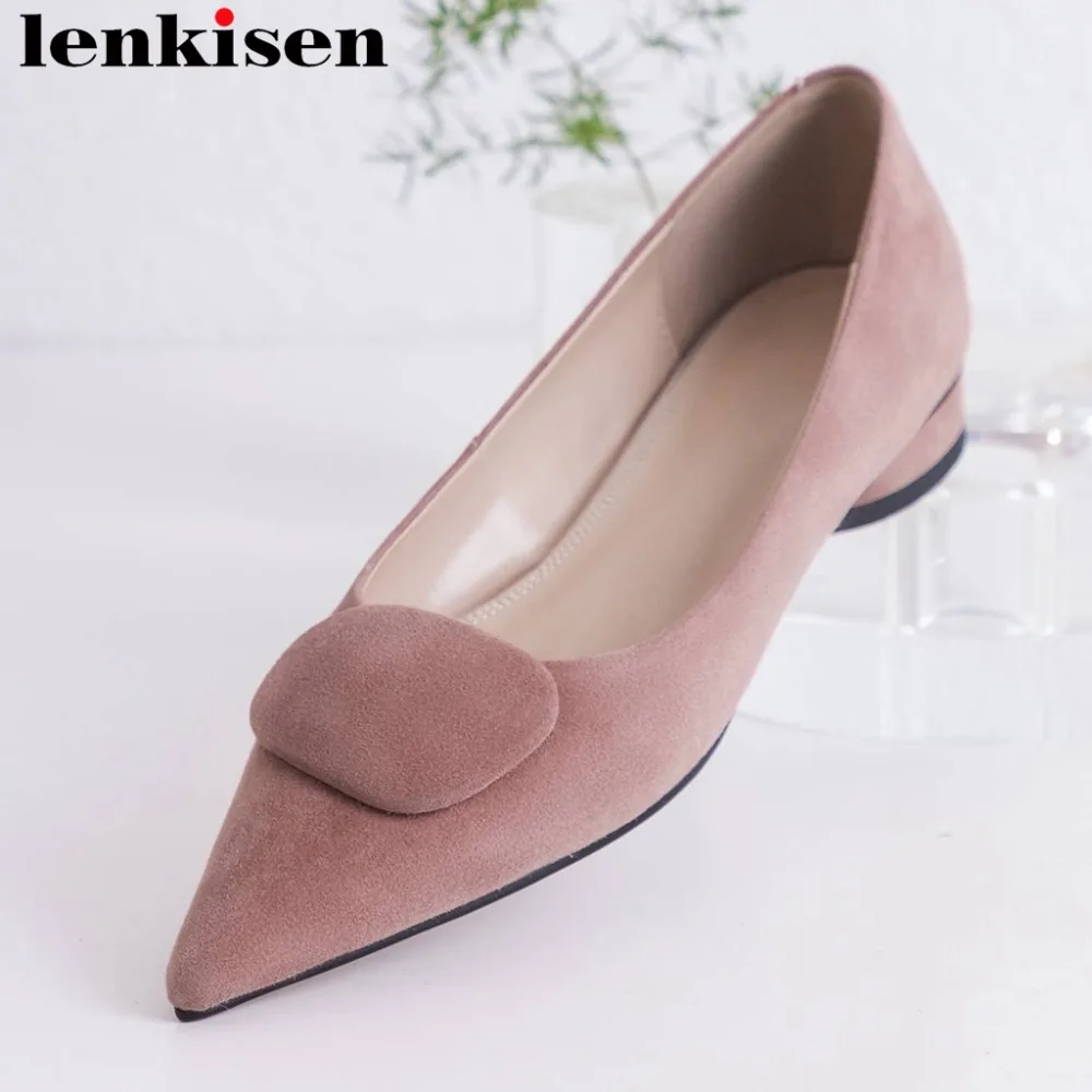 Lenkisen Hollywood movie stars genuine leather slip on loafers low heels pointed toe comfortable pragnant women cozy pumps L25
Lenkisen Hollywood movie stars genuine leather slip on loafers low heels pointed toe comfortable pragnant women cozy pumps L25