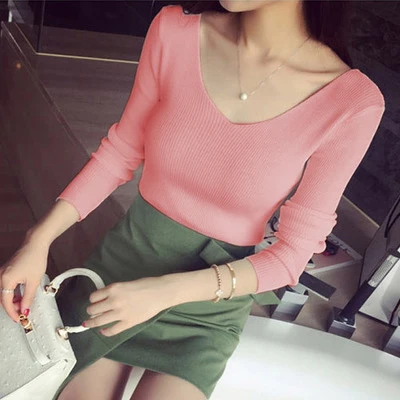 Autumn New V Neck Sweater For Women Elegant Sexy Knitted Sweaters And Pullovers Tricot Pull Femme Jersey Jumper
Autumn New V Neck Sweater For Women Elegant Sexy Knitted Sweaters And Pullovers Tricot Pull Femme Jersey Jumper