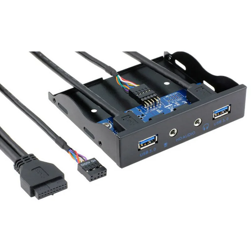 3.5" 20Pin to 2 USB 3.0 Port HUB + HD Audio PC Floppy Expansion Front Panel Rack for Computer PC With Audio Cable 9PIN-9PIN NEW
3.5" 20Pin to 2 USB 3.0 Port HUB + HD Audio PC Floppy Expansion Front Panel Rack for Computer PC With Audio Cable 9PIN-9PIN NEW