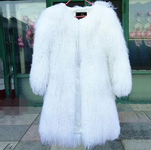 

New Genuine Mongolia Sheep Fur coat Women full pelt Sheep Fur Jacket fur Waistcoats customized plus Size free shipping F1903