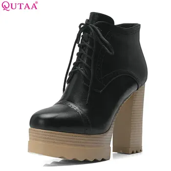 QUTAA 2019 Women Anke Noots Platform Square High Heel Round Toe Synthetic Winter Shoes Women Motorcycle Boots Big Size 34-42
QUTAA 2019 Women Anke Noots Platform Square High Heel Round Toe Synthetic Winter Shoes Women Motorcycle Boots Big Size 34-42