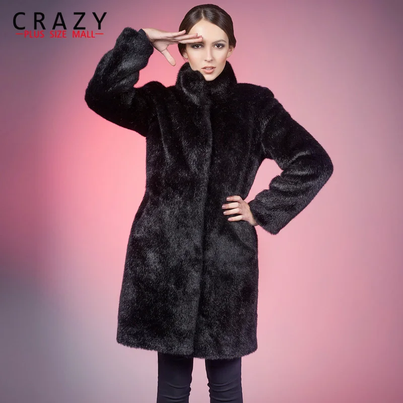 New 2019 4XL 5XL Plus Size Clothing Black White Stand Collar Luxury Faux Mink Fur Coat For Women Long Fake Rabbit Fur Jackets
New 2019 4XL 5XL Plus Size Clothing Black White Stand Collar Luxury Faux Mink Fur Coat For Women Long Fake Rabbit Fur Jackets