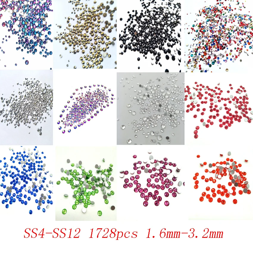 SS4-SS12 Glass Rhinestones for Nail Art Design Mixed Crystal Nail Art Decoration Shiny Nail Stones Manicure Accessorie 1.3-3.2mm
SS4-SS12 Glass Rhinestones for Nail Art Design Mixed Crystal Nail Art Decoration Shiny Nail Stones Manicure Accessorie 1.3-3.2mm