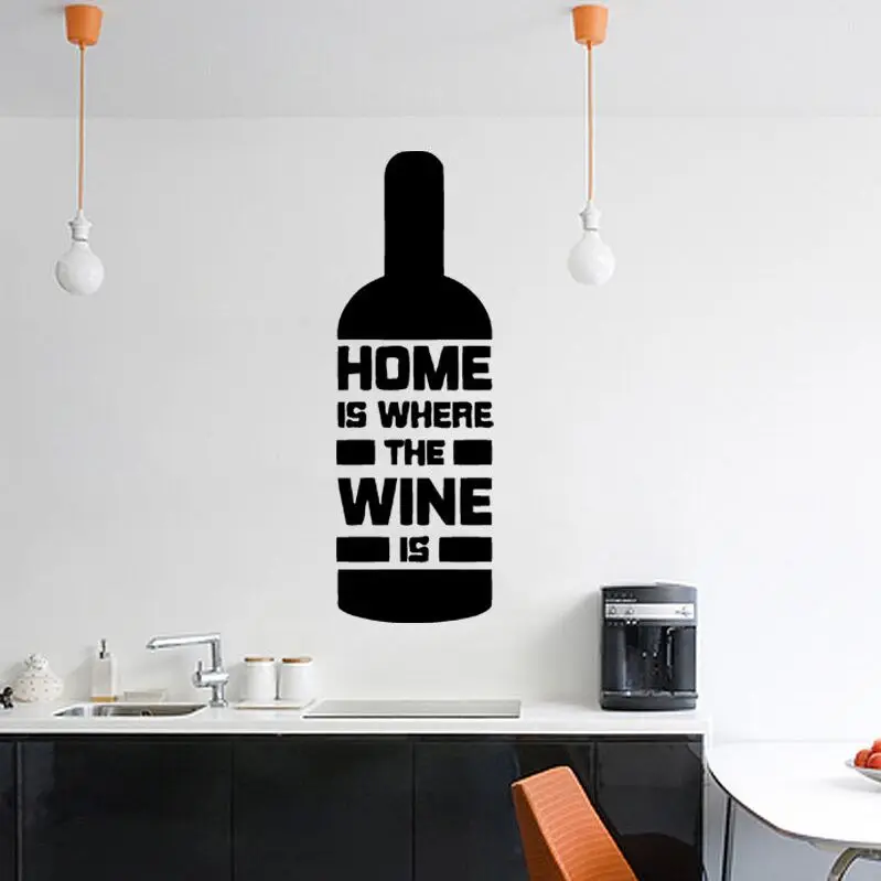 Home Decor Removable Wine Bottle Shape Wall Decal Quote Home Is Where The Wine Is Kitchen Art Mural Home Design Art Decal AY566
Home Decor Removable Wine Bottle Shape Wall Decal Quote Home Is Where The Wine Is Kitchen Art Mural Home Design Art Decal AY566