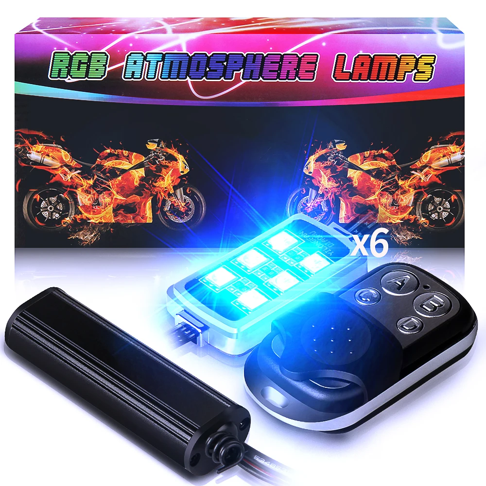 CAR ROVER RGB LED Strip Lights Kit Multi-Color Neon w/Remote Controller for ATV UTV Cruiser Harley Davidson Ducati Suzuki Honda
CAR ROVER RGB LED Strip Lights Kit Multi-Color Neon w/Remote Controller for ATV UTV Cruiser Harley Davidson Ducati Suzuki Honda