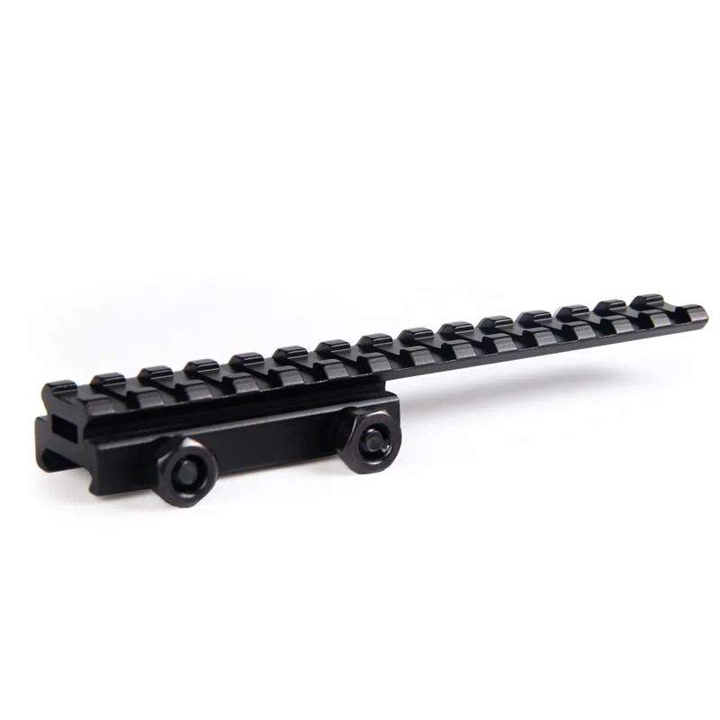 Extension QD Long Riser Scope Mount 12MM Low Profile 20mm Picatinny Weaver Rail Metal Base Adapter Converter 14 Slot for Airsoft Hunting (7)