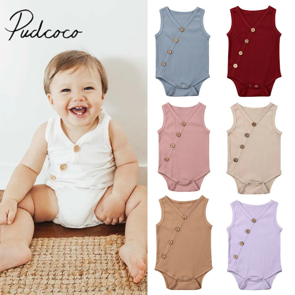 2019 Baby Summer Clothing 0-24M Newborn Toddler Boy Girl Solid Jumpsuit Cotton Sleeveless Bodysuit Outfits Casual Rib Playsuit
2019 Baby Summer Clothing 0-24M Newborn Toddler Boy Girl Solid Jumpsuit Cotton Sleeveless Bodysuit Outfits Casual Rib Playsuit