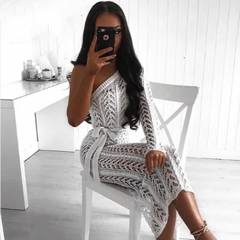 Knitted Sweater Midi Dress Women One Off Shoulder Hollow Out Dresses Vogue Fashion Club Party Dress Clubwear Bodycon Vestidos
Knitted Sweater Midi Dress Women One Off Shoulder Hollow Out Dresses Vogue Fashion Club Party Dress Clubwear Bodycon Vestidos