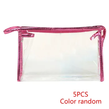5pcs Color Random Travel Cosmetic Bag Zippered Transparent Makeup Toiletry Waterproof Pouch
5pcs Color Random Travel Cosmetic Bag Zippered Transparent Makeup Toiletry Waterproof Pouch