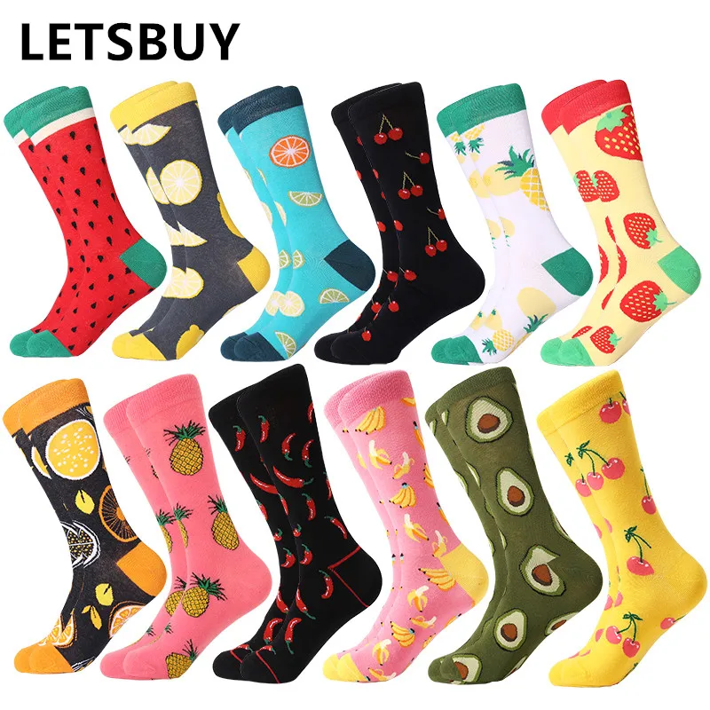 MYORED 12pairs/Lot Casual Men Socks Plaid Colorful fruit cartoon animal dot stripes happy Business Party Dress Cotton Socks Man
MYORED 12pairs/Lot Casual Men Socks Plaid Colorful fruit cartoon animal dot stripes happy Business Party Dress Cotton Socks Man