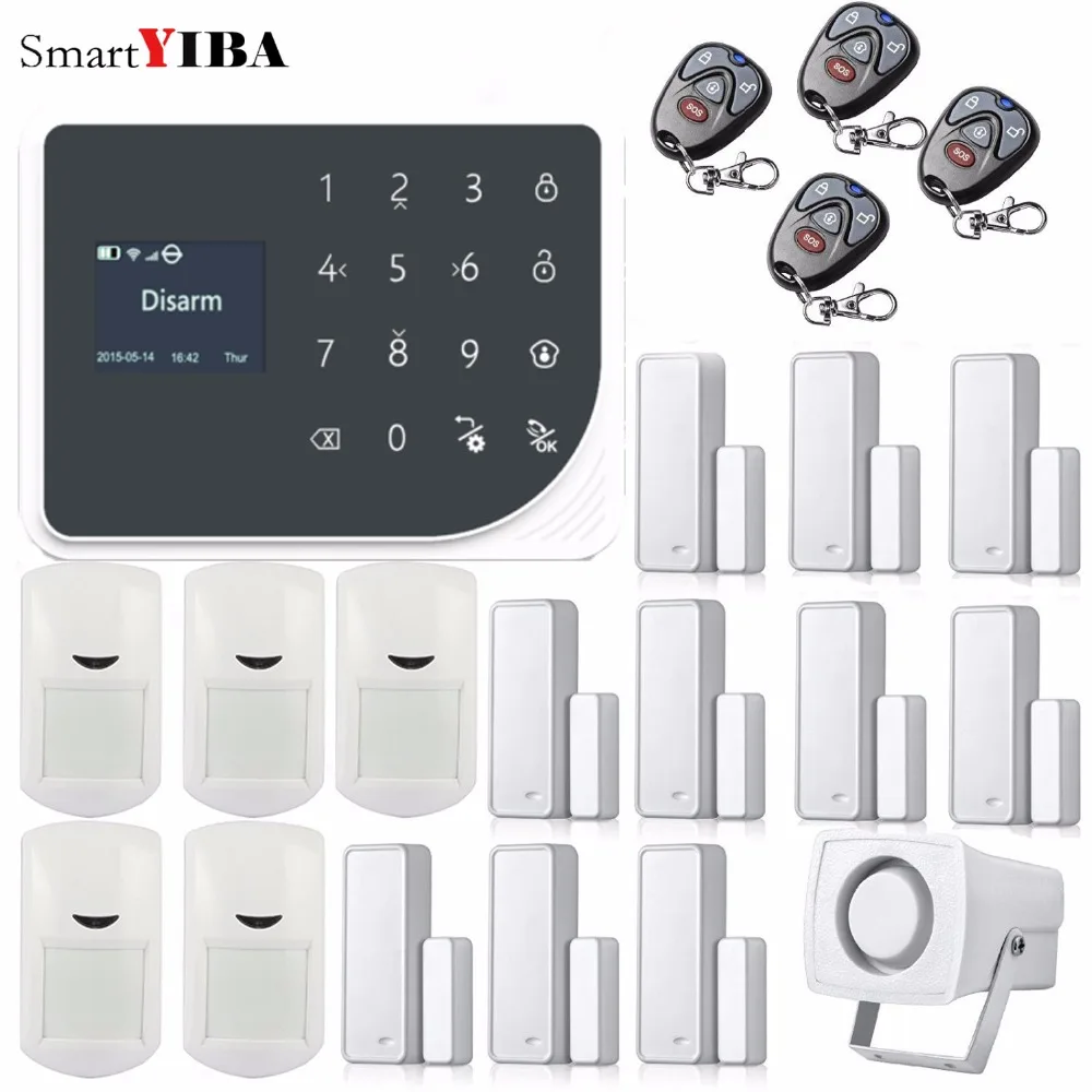 SmartYIBA APP Control WIFI GSM Burglar Alarm System Home Security Alarm Wired Siren Door/Window Sensor PIR Motion Alarm Kits
SmartYIBA APP Control WIFI GSM Burglar Alarm System Home Security Alarm Wired Siren Door/Window Sensor PIR Motion Alarm Kits