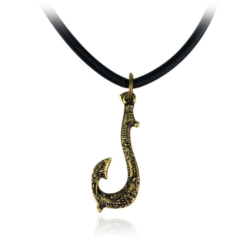 New Fashion Film Moana Necklace Retro Punk Maui Fish Hook Pendant Necklace Chokers Cartoon Anime Jewelry For Boys Girls Gifts
New Fashion Film Moana Necklace Retro Punk Maui Fish Hook Pendant Necklace Chokers Cartoon Anime Jewelry For Boys Girls Gifts