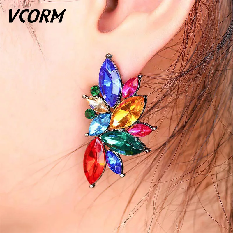 VCORM Fashion Geometric Crystal Pendant Earrings Color Cubic Zirconia Earrings for Women Party Temperament Earrings 2019 Jewelry
VCORM Fashion Geometric Crystal Pendant Earrings Color Cubic Zirconia Earrings for Women Party Temperament Earrings 2019 Jewelry