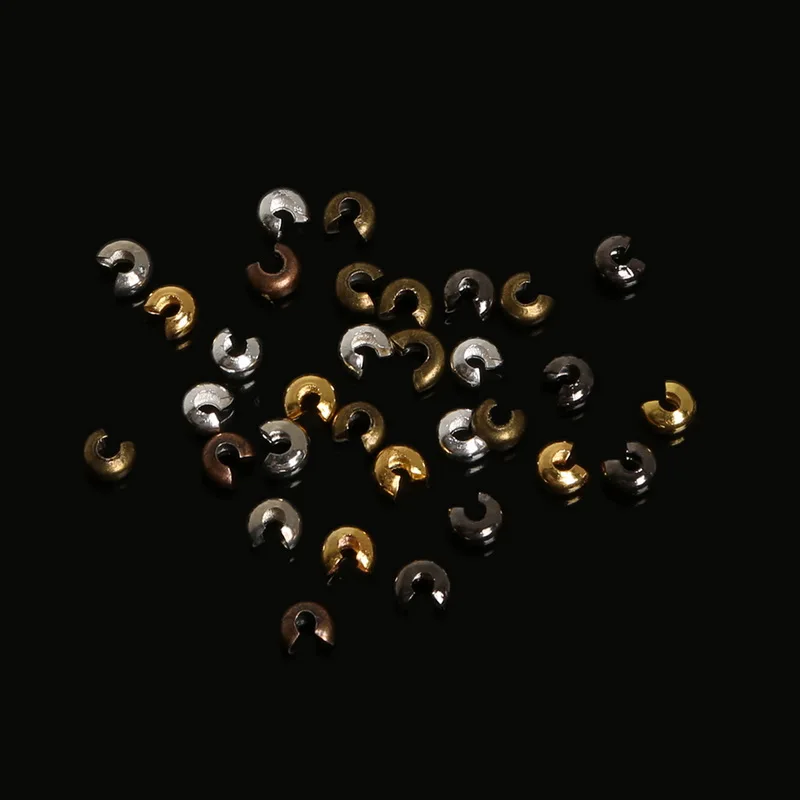 100Pcs Silver/Gold/Gunmetal/Rhodium/Bronze/Copper Plated Alloy Smooth Crimp Beads Covers Jewelry Diy Component Wholesales 3mm
100Pcs Silver/Gold/Gunmetal/Rhodium/Bronze/Copper Plated Alloy Smooth Crimp Beads Covers Jewelry Diy Component Wholesales 3mm