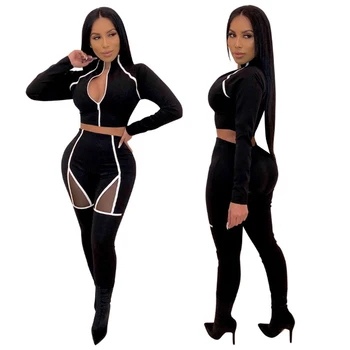 Women Two Piece Set Tracksuit Turtleneck Zipper Up T- Shirt Tee+Long Pants Ladies Sleeve Outfit Femme Sporting Suits Sweatsuit
Women Two Piece Set Tracksuit Turtleneck Zipper Up T- Shirt Tee+Long Pants Ladies Sleeve Outfit Femme Sporting Suits Sweatsuit
