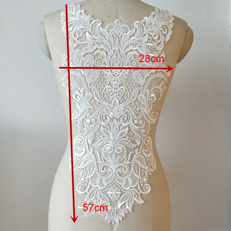 1pcs 57x28cm width ivory sequins beads back dress embroidery lace appliques patches Z24Z149G181204T
1pcs 57x28cm width ivory sequins beads back dress embroidery lace appliques patches Z24Z149G181204T