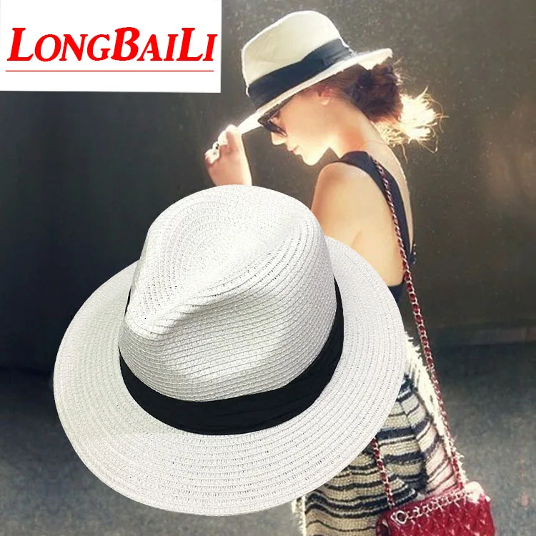 Summer Straw Beach Sun Hats For Women Chapeu Fedoras Wide Brim Panama Cap Free Shipping WHDS015
Summer Straw Beach Sun Hats For Women Chapeu Fedoras Wide Brim Panama Cap Free Shipping WHDS015