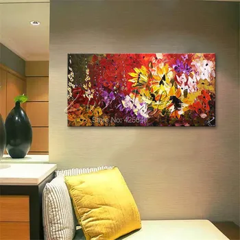 Flower hand-painted wall painting palette knife wild flower abstract oil painting canvas modern room decorates living room 1
Flower hand-painted wall painting palette knife wild flower abstract oil painting canvas modern room decorates living room 1