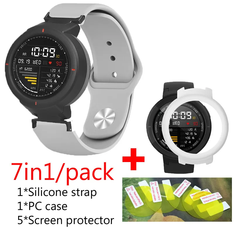 7in1 pack Huami Amazfit Verge strap silicone Smart Watch sports band+for xiaomi huami amazfit 3 case PC plastic+screen protector
7in1 pack Huami Amazfit Verge strap silicone Smart Watch sports band+for xiaomi huami amazfit 3 case PC plastic+screen protector