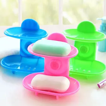 Soapbox Strong Sucker Kitchen Bathroom Products Double Layers Soap Draining Holder Soap Dish Box 1 pc
Soapbox Strong Sucker Kitchen Bathroom Products Double Layers Soap Draining Holder Soap Dish Box 1 pc