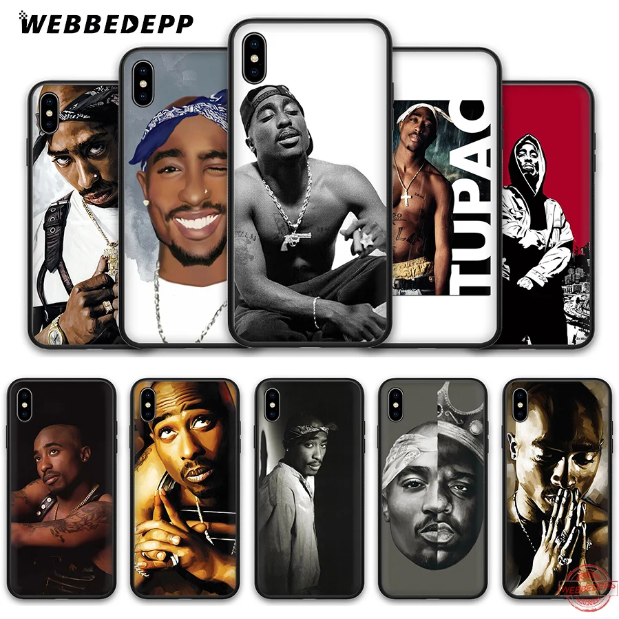 WEBBEDEPP 2pac Tupac и Biggie Мягкий силиконовый чехол для iPhone 8 7 6S 6 Plus 11 Pro XS Max XR X 5 | Мобильные