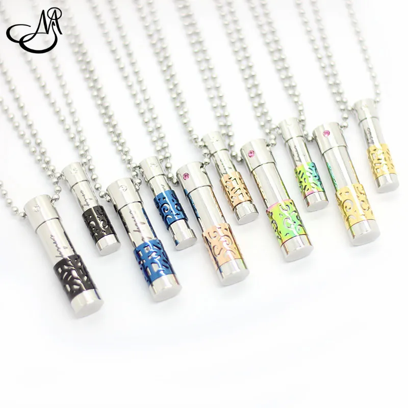 Mixed 5colors 316L Stainless Steel Only Lovers Aromatherapy Perfume Necklaces Pendant for Couples jewelry pendant necklace | Украшения и