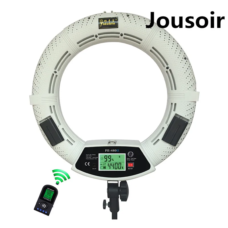 Белый FE 480II фотостудия макро кольцевой свет RC Светодиодная лампа для освещения