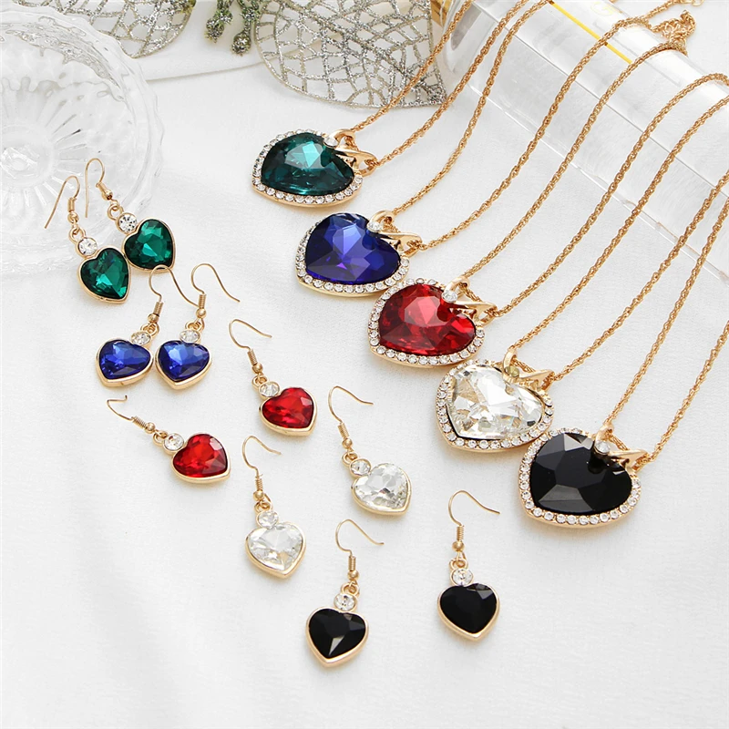 Fashion classic ladies necklace set multicolor crystal earrings set pendant necklace ladies hot sale birthday jewelry 2019 new
Fashion classic ladies necklace set multicolor crystal earrings set pendant necklace ladies hot sale birthday jewelry 2019 new