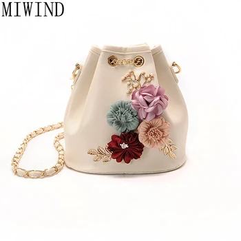 MIWIND 2017 handmade flowers bucket bags mini shoulder bags with chain Drawstring small cross body bags pearl bags TLC070
MIWIND 2017 handmade flowers bucket bags mini shoulder bags with chain Drawstring small cross body bags pearl bags TLC070