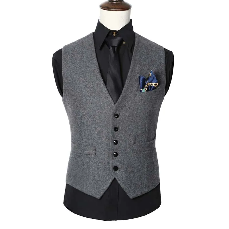 Men Classic Suit Vest Gilet Mens Woollen Waistcoat British Blazer Masculino Slim Fit Career Wedding Vest
Men Classic Suit Vest Gilet Mens Woollen Waistcoat British Blazer Masculino Slim Fit Career Wedding Vest