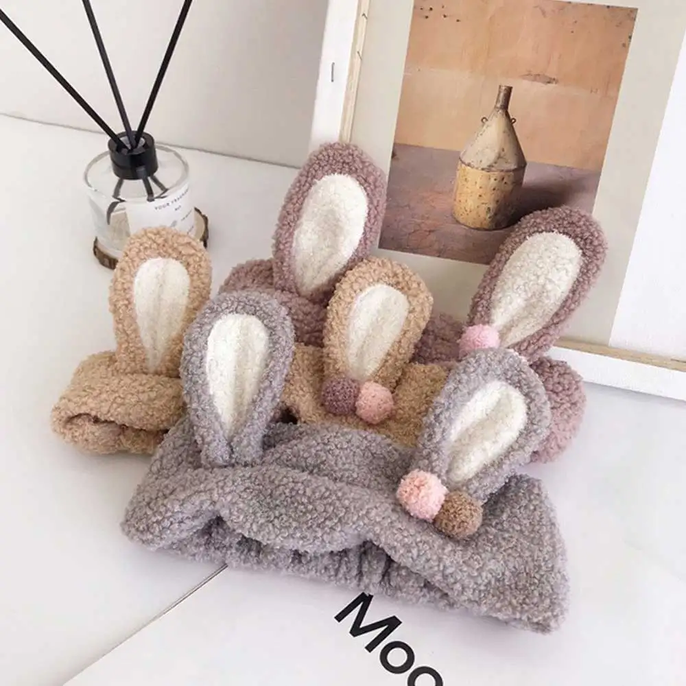 Rabbit Ears Wash Face Headband With Pompom For Women Makeup Shower Soft HairBands Cute Headwear Hair Accessories Fashion 
Rabbit Ears Wash Face Headband With Pompom For Women Makeup Shower Soft HairBands Cute Headwear Hair Accessories Fashion