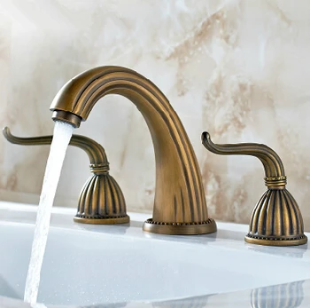 3PCS European Antique Brass 2 Handles Solid Brass Bathroom Vanity Sink / Basin Crane Torneira Cozinha Faucet Mixer Tap (HJ-812)
3PCS European Antique Brass 2 Handles Solid Brass Bathroom Vanity Sink / Basin Crane Torneira Cozinha Faucet Mixer Tap (HJ-812)
