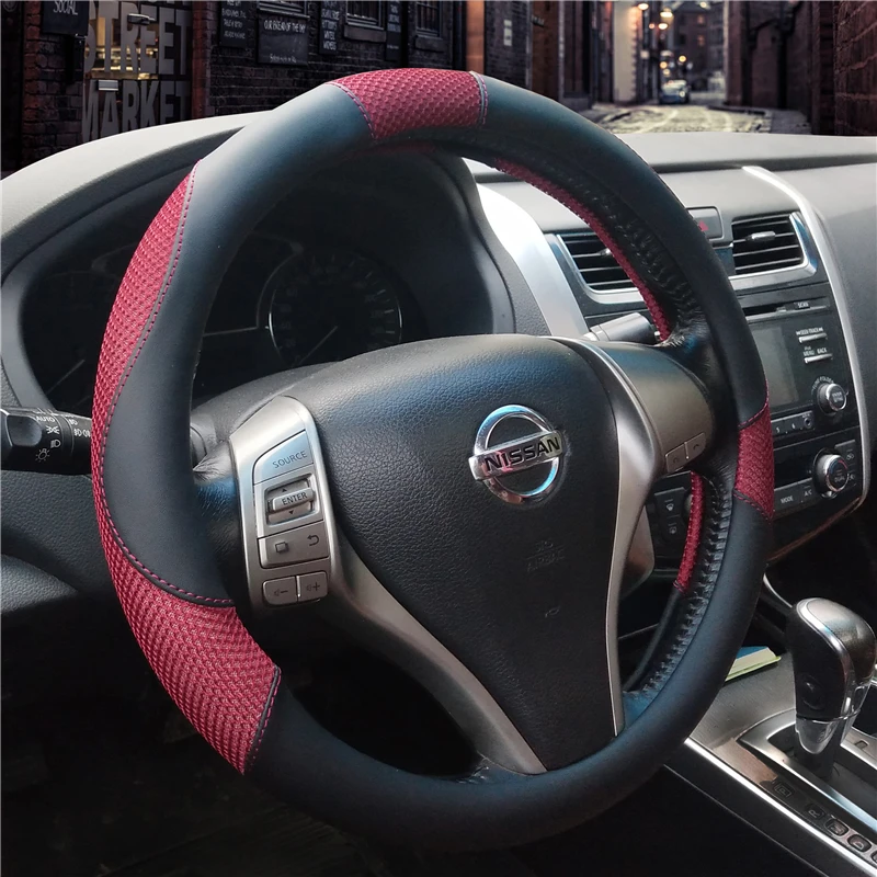 KKYSYELVA Car Interior Accessories Black Auto Sports Steering Wheel Cover Leather 38cm Vehicle Truch Steering Covers
KKYSYELVA Car Interior Accessories Black Auto Sports Steering Wheel Cover Leather 38cm Vehicle Truch Steering Covers