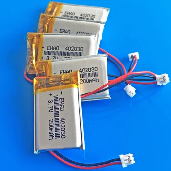 5 pcs Polymer lithium Lipo battery rechargeable 3.7V 200mah 402030 JST 1.25mm customized CE FCC ROHS MSDS quality certification
5 pcs Polymer lithium Lipo battery rechargeable 3.7V 200mah 402030 JST 1.25mm customized CE FCC ROHS MSDS quality certification