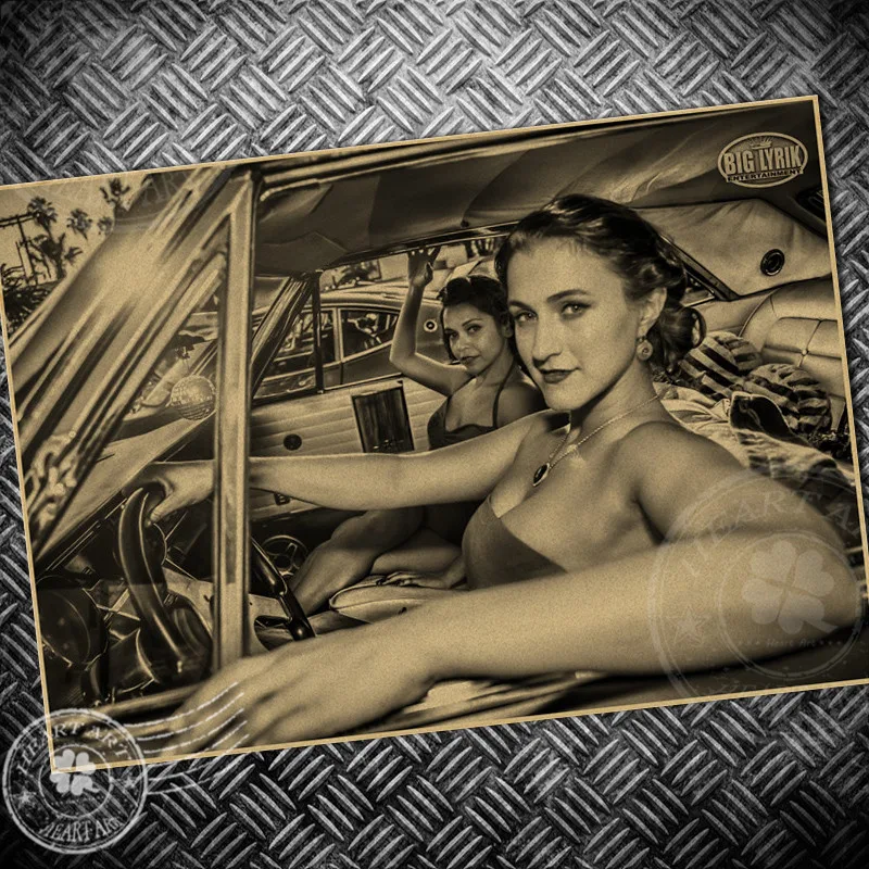 Free ship Sexy lady Driving Vintage Poster Car retro print painting core drawing kraft paper classic wall sticker
Free ship Sexy lady Driving Vintage Poster Car retro print painting core drawing kraft paper classic wall sticker