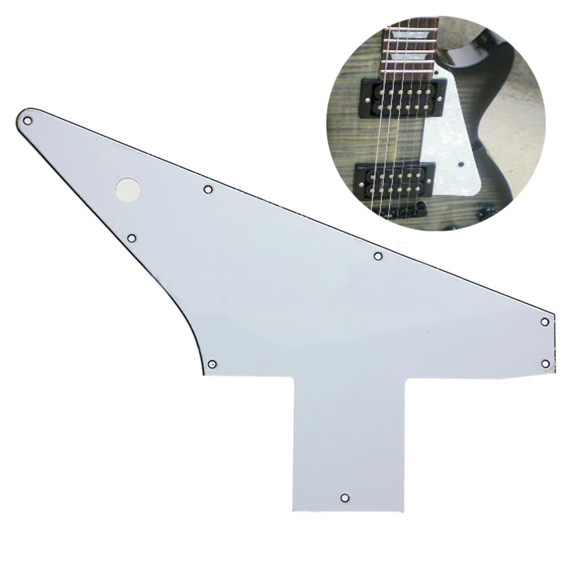 Guitar Strat Pickguard Pick Guard For Guitar Explorer 76 Reissue Parts Standard Modern Style Instrument Guitar Accessories White
Guitar Strat Pickguard Pick Guard For Guitar Explorer 76 Reissue Parts Standard Modern Style Instrument Guitar Accessories White